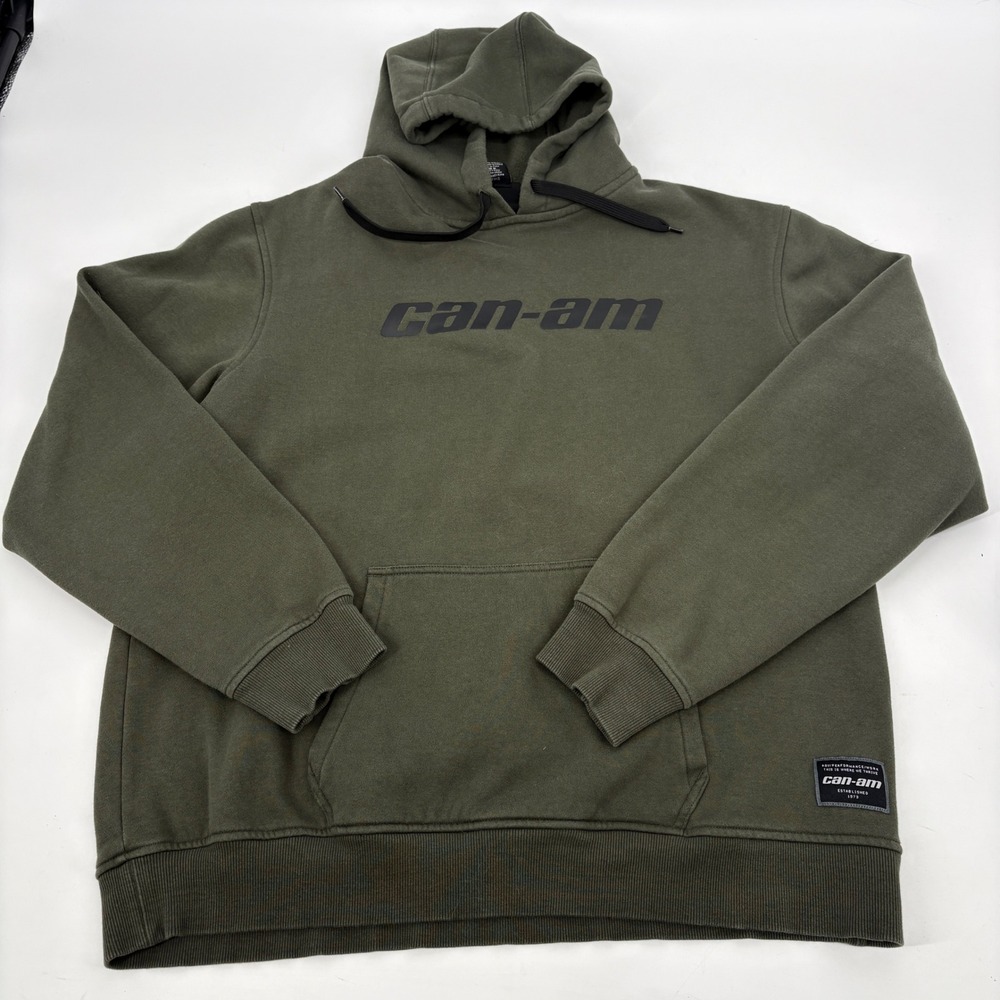 Can-am Signature Logo Hoodie Olive Green Size Large Powersport ATV